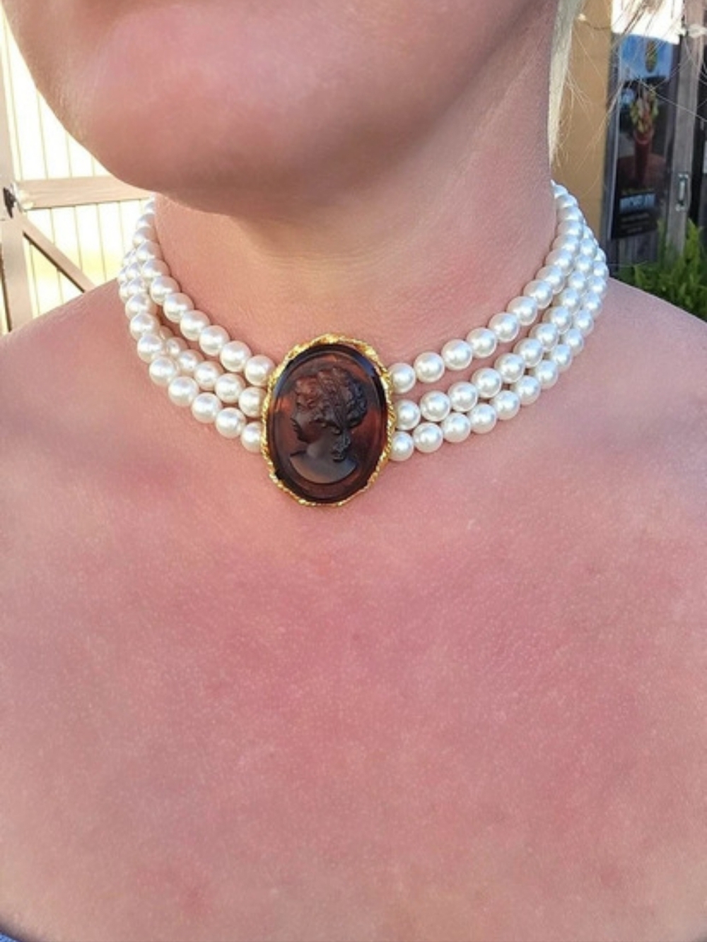 Pearl Statement Pendant Necklace